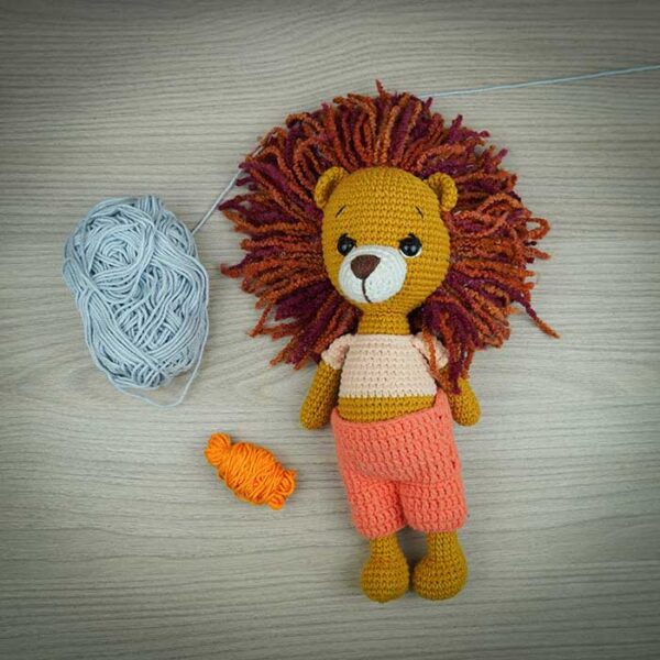 amigurumi oroszlán